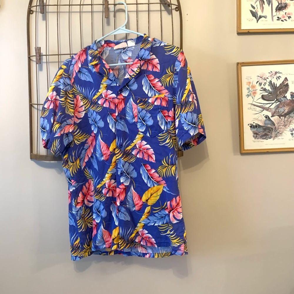 Vintage Frankenstein Hawaiian Button Down Shirt
